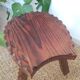 Wooden tripod brutalist farm stool vintage