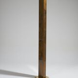 Glass and brass column floor lamp, 1970s