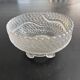 Frosted glass bowl with snake decoration