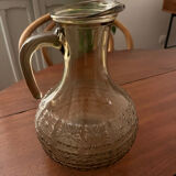Vintage smoked glass decanter