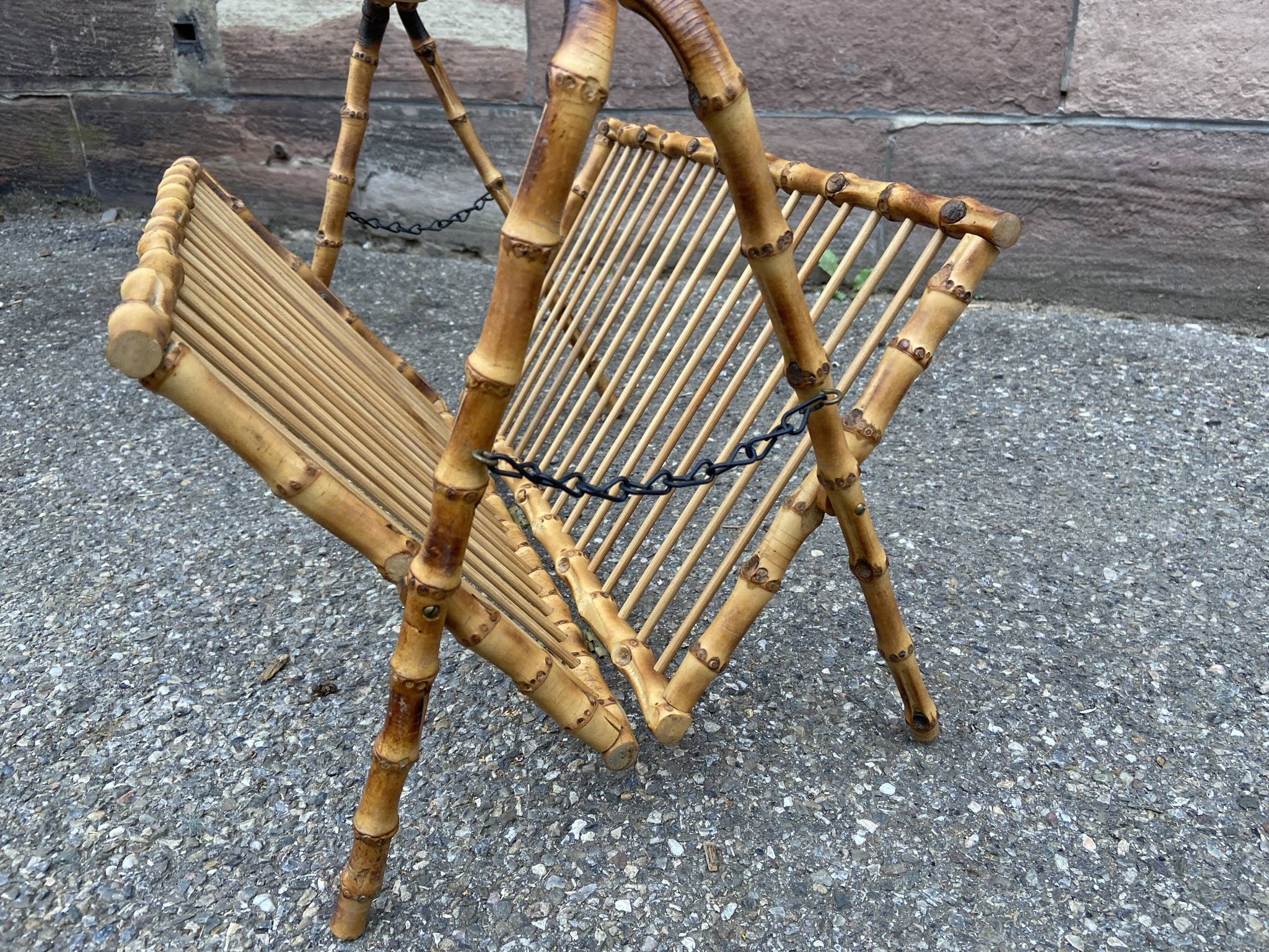 Porte revues bambou vintage 1940