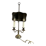 Two-light bronze table lamp