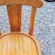 Set of 4 bistro chairs in beech and blond oak from the 50s