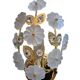 Pair of Banci Florence gold metal and crystal flower wall sconces