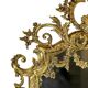 Vintage French brass wall mirror, 1960s