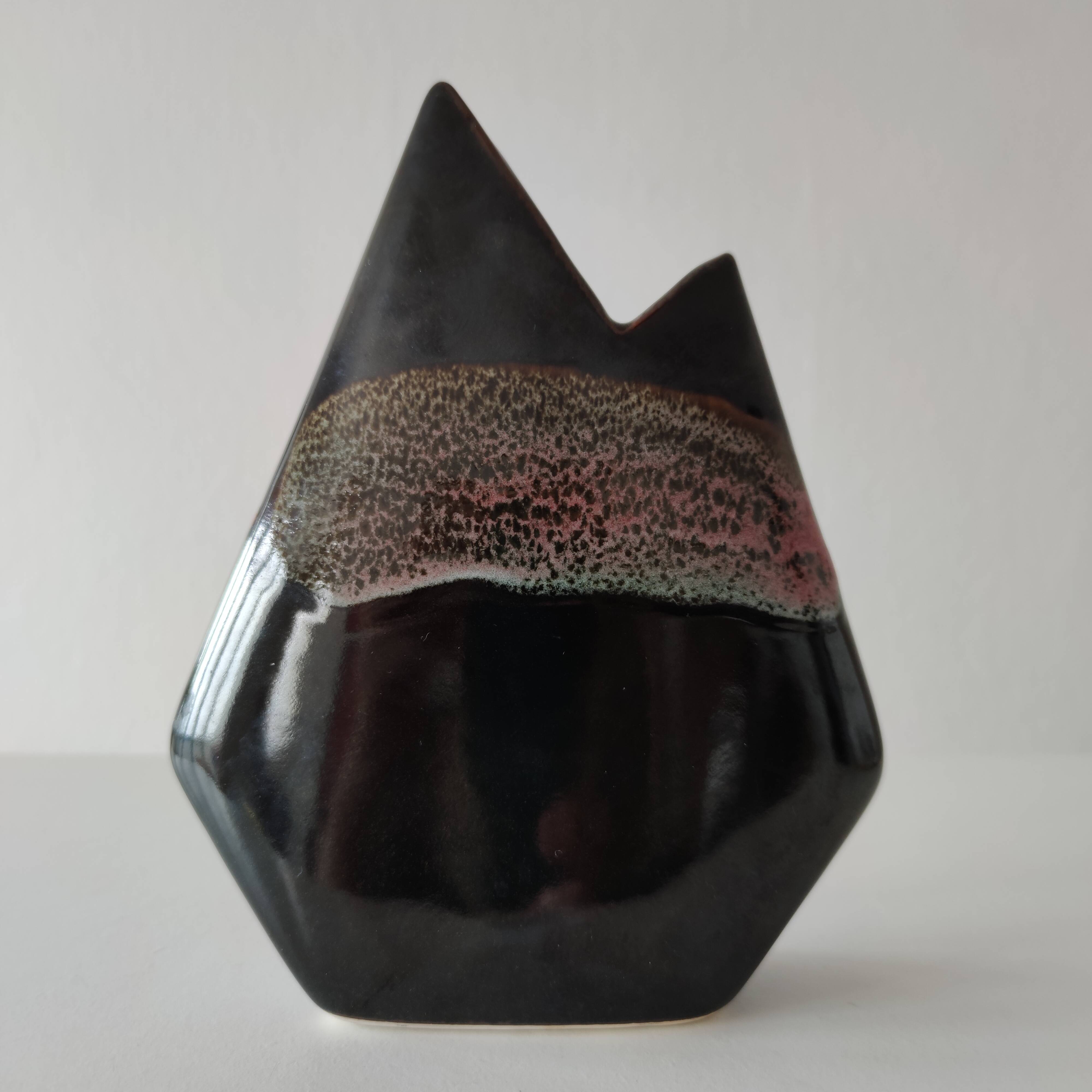 Virebent porcelain Vintage vase 1970 TBE