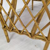 Vintage rattan bar and stools