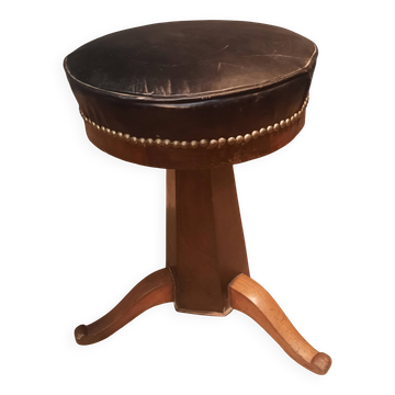Tabouret  à fût hexagonal  à hauteur réglable