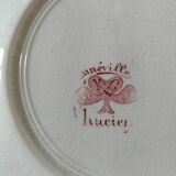 Duo of Lunéville flat plates, Lucien model – Clover decoration, early 20th century