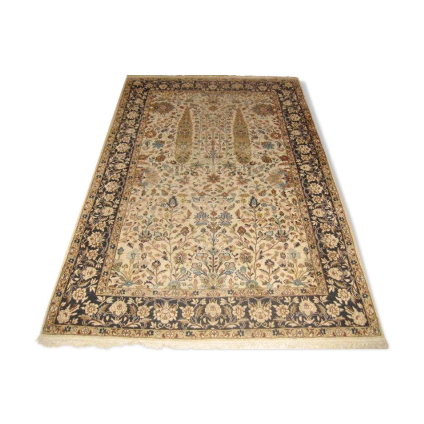 Antique Turkish Hereke carpet (Two Cypresses) 200x125 cm