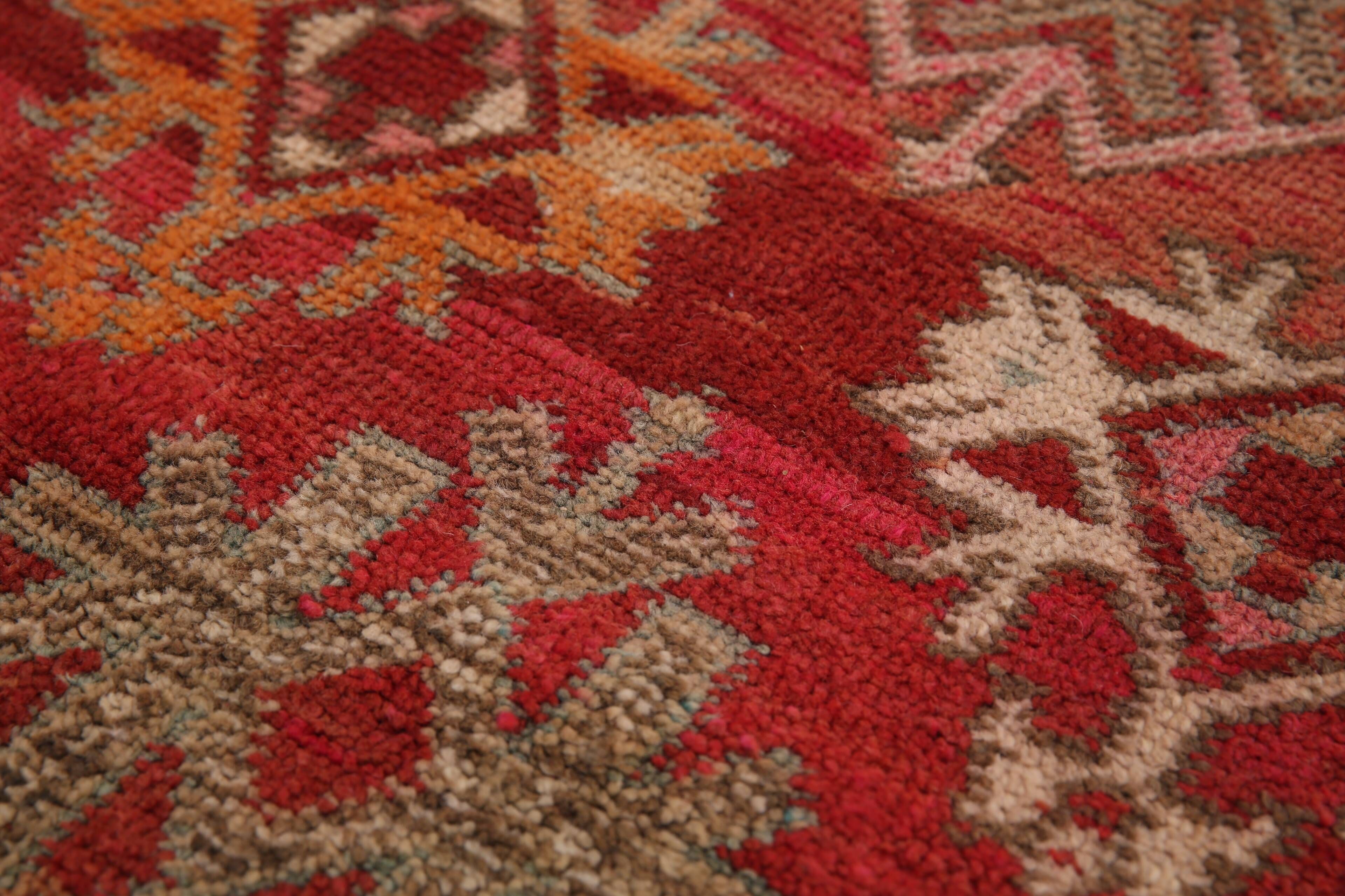 Vintage Moroccan Wool Rug 185 x 337 cm - Berber Handmade Rug - Bohemian Rug