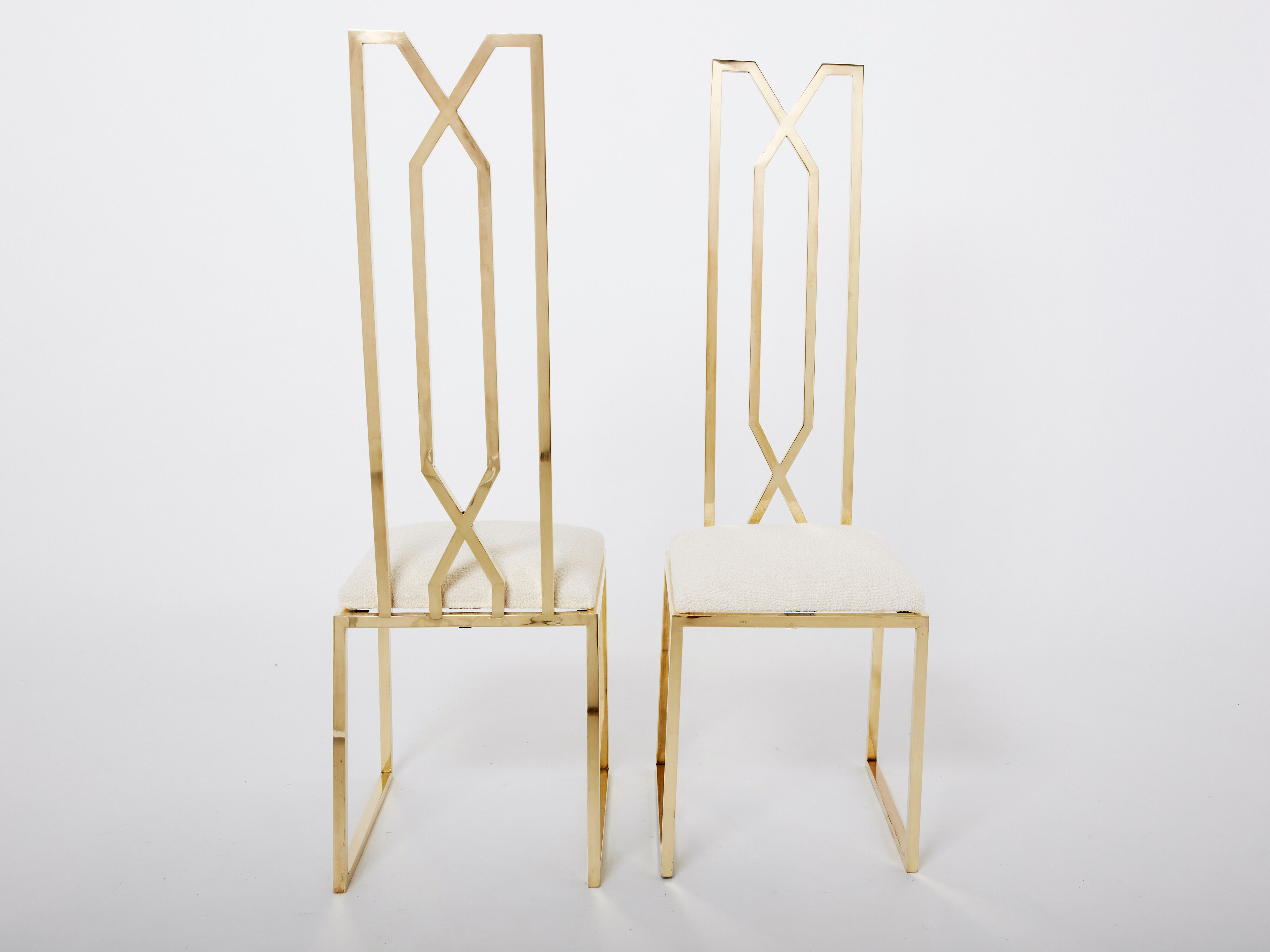 Pair of brass chairs Alain Delon for Jean Charles 1970