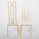 Pair of brass chairs Alain Delon for Jean Charles 1970