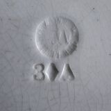 4 antique plates by Franz Anton Mehlem "Anita", antique porcelain