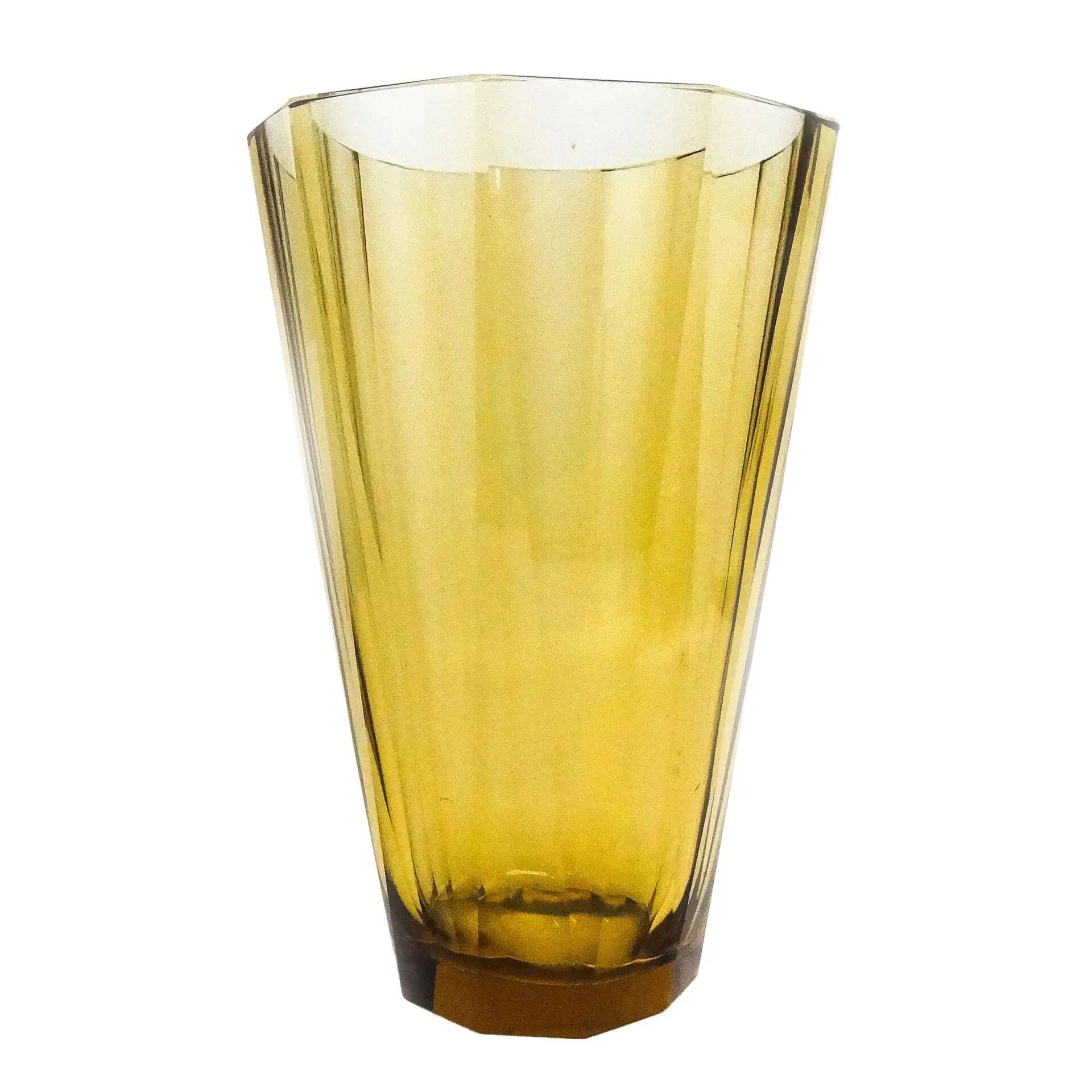 Art Deco vase, crystal, Bohemia, Czechoslovakia, 1930s