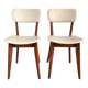 Pair of scandinavian chairs in skaï 50s