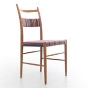 Suite de 4 chaises scandinave de Yngve Ekstrom, tissu Paul Smith