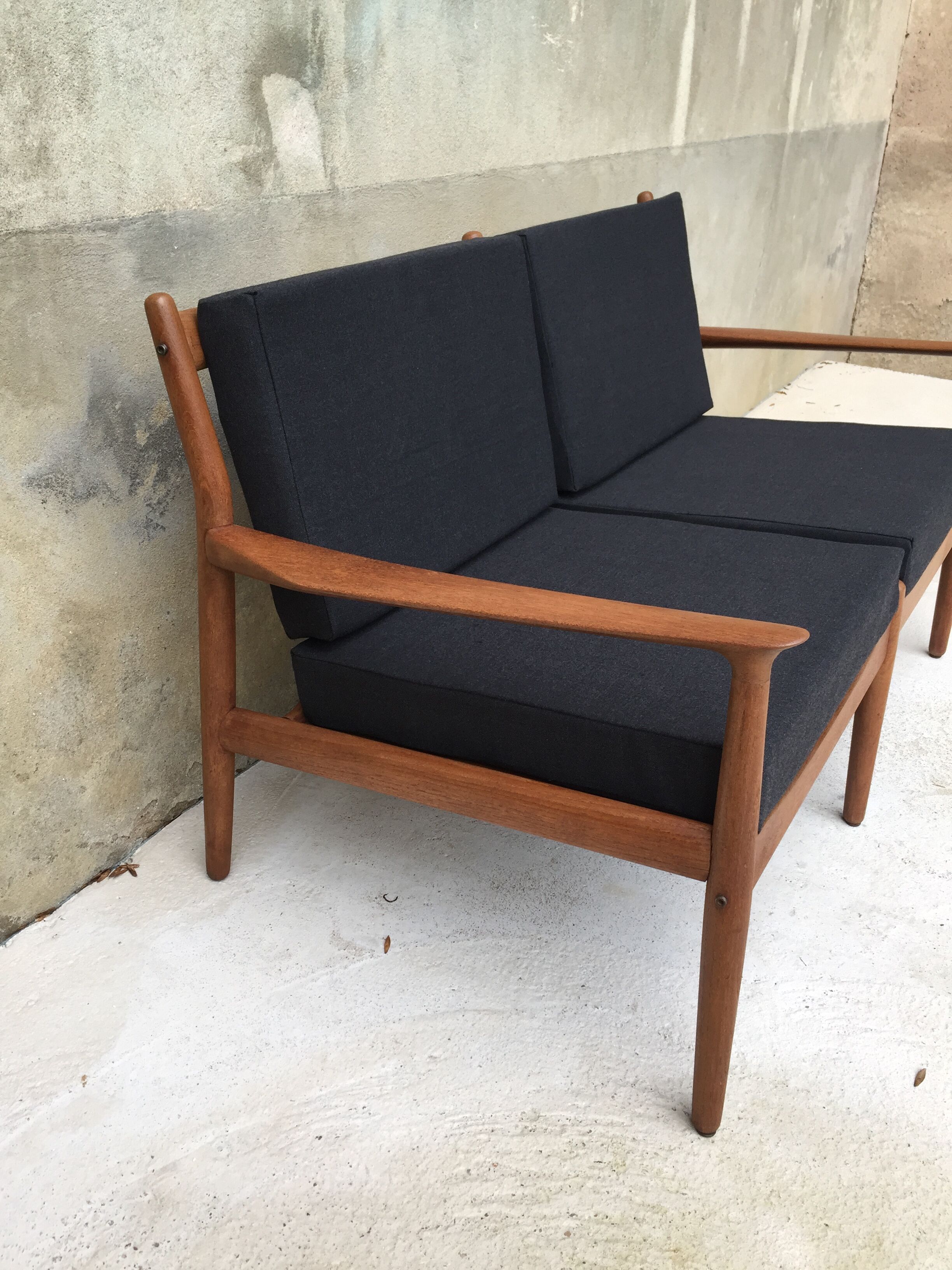 Grete Jalk two-seater sofa