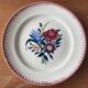 6 large antique flat plates in B.F.K. earthenware.