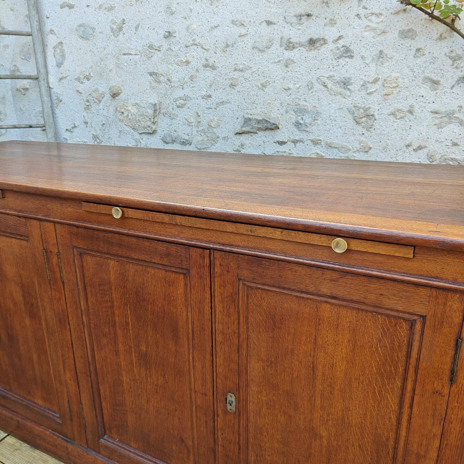 Large oak trading counter