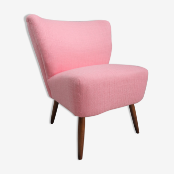 Fauteuil cocktail rose des années 1960