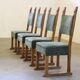 Chaises de salle à manger en chêne massif des années 1950, artisanat danois.