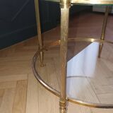 Brass and glass coffee table