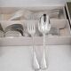 12 dessert spoons, 24 pieces in silver-plated metal Christofle Rubans