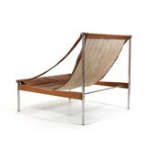 Grand Leather Lounge Chair 'Bequem' by Stig Poulsson c.1970