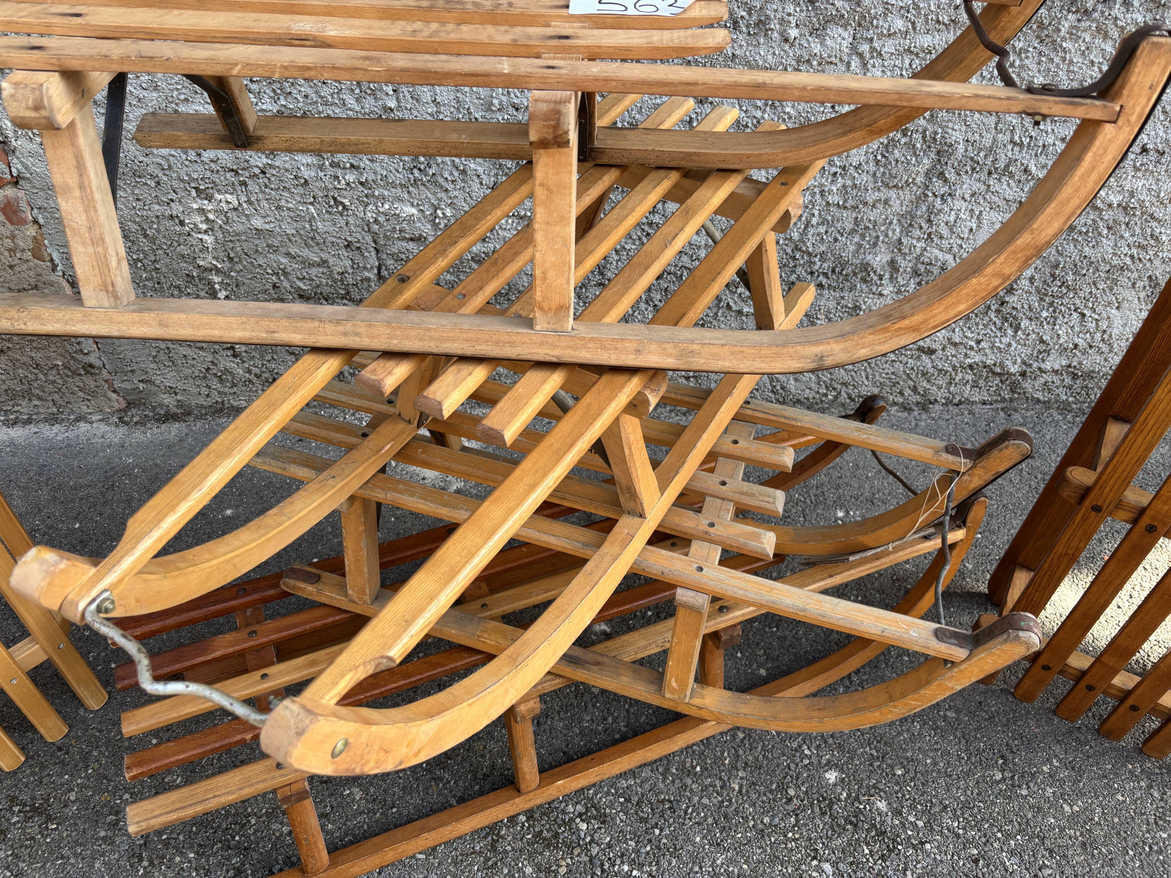 Lot de 6 traîneaux luges déco