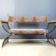 Banc curule de style Maison Jansen, années 1960