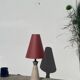 Cone-shaped ceramic lamp signed Le Dauphin