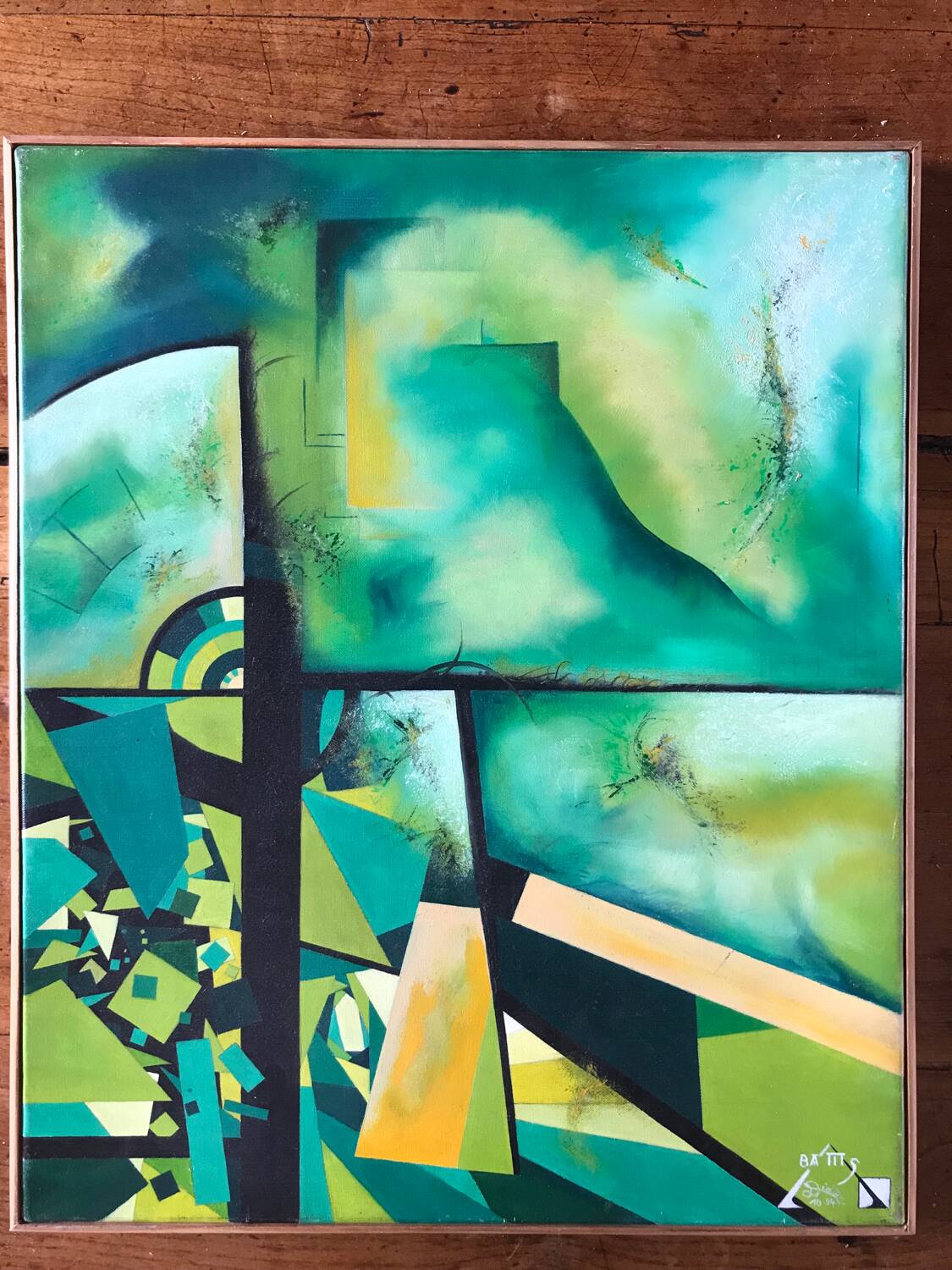 Didier battistella (1963).the senses of the wind.oil on canvas