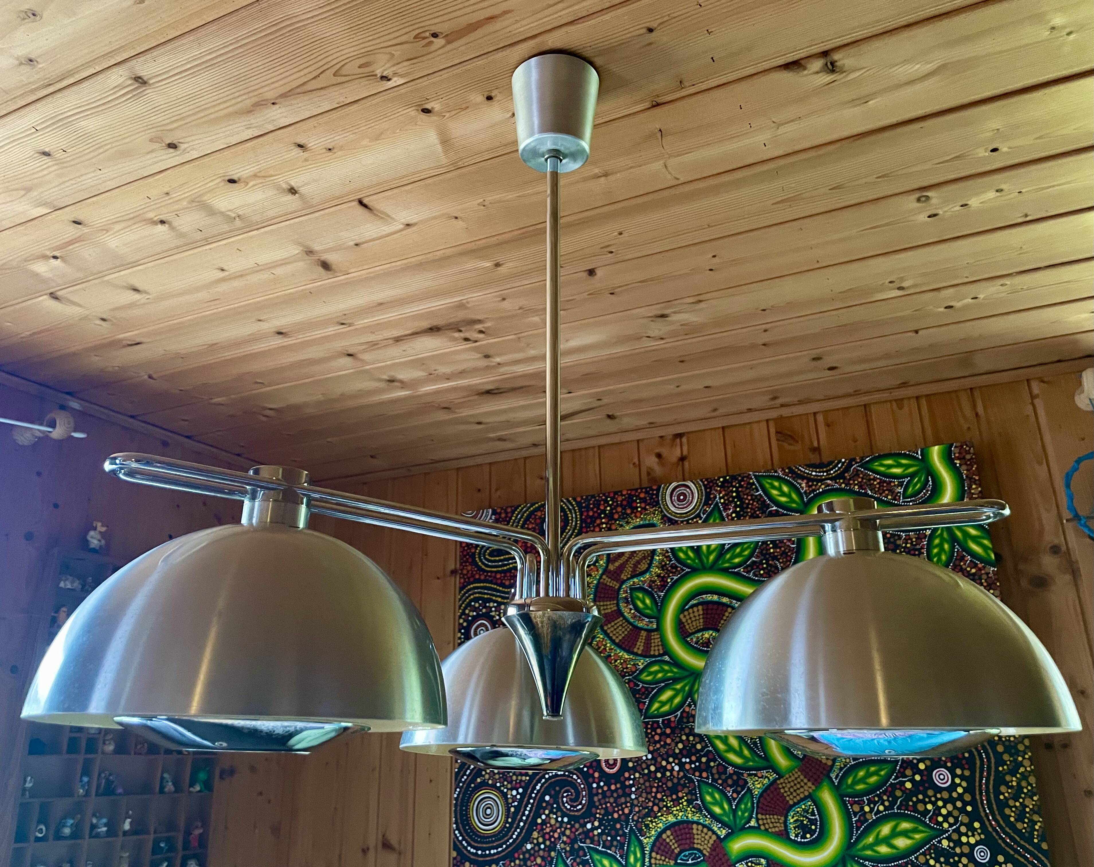 Chandelier, Space Age ceiling light, Design by "Jean Gandelin", vintage, from the 70s