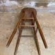 Antique vintage turned wood high bar stool