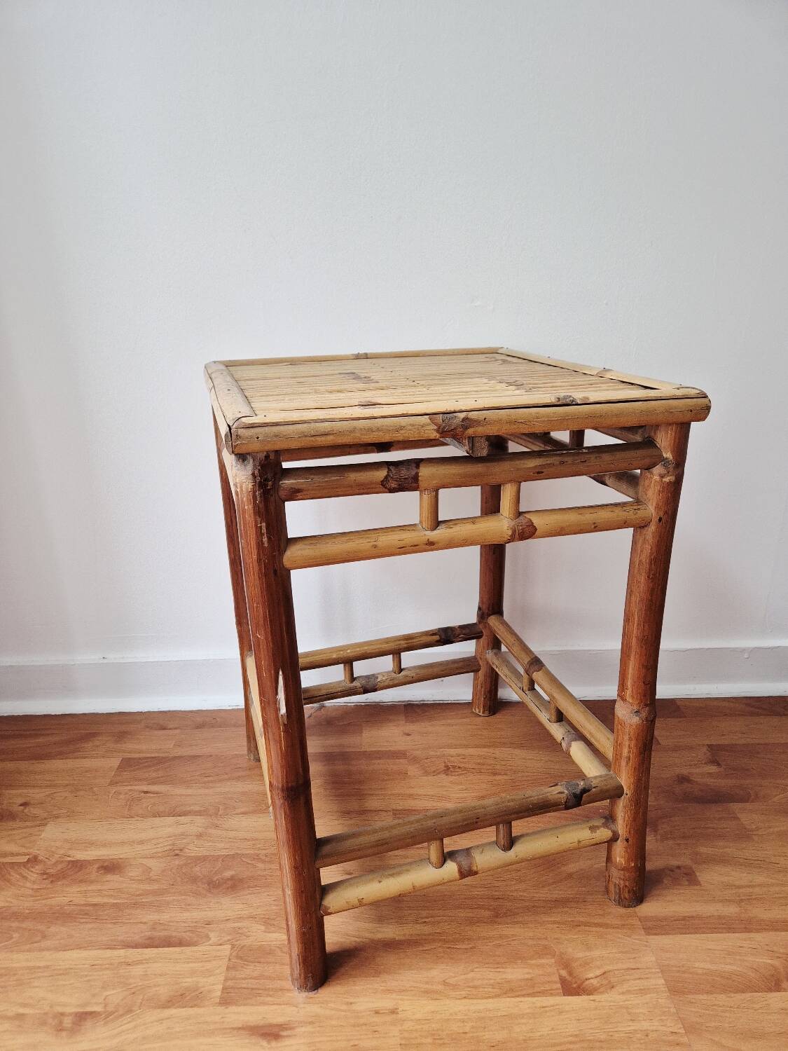 Vintage coffee table in bamboo and rattan '1970s – Bohemian/Exotic style