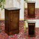 19th-century bedside table in mahogany with a grey marble top.