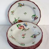 Set of 8 soup plates model Strasbourg Sarreguemines U&C