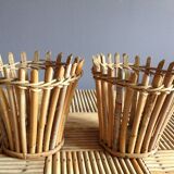 Rattan pots duo