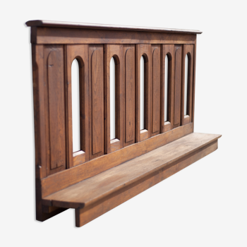 Wooden church balustrade, wooden ramp, church furniture, mezzanine, old balustrade