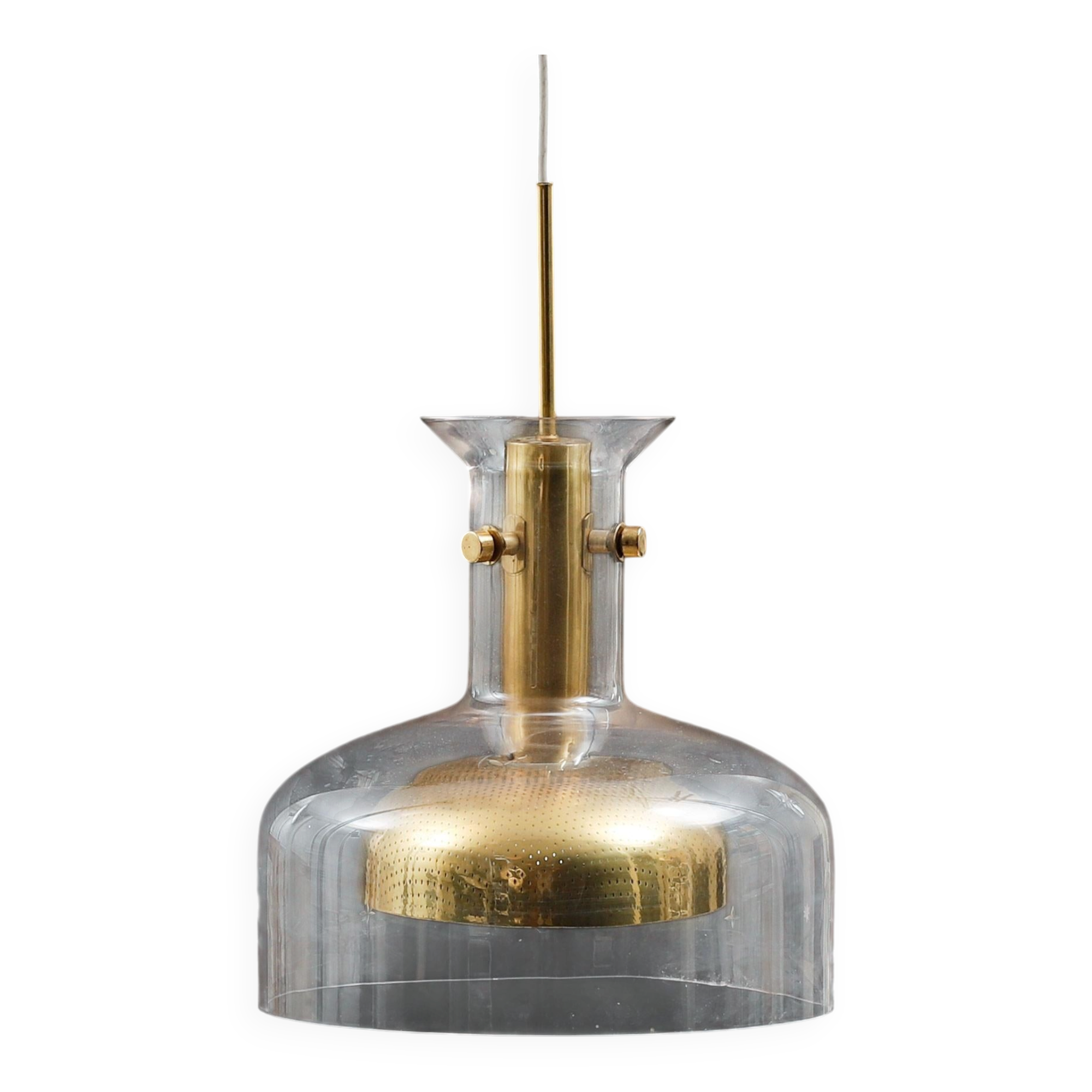 Anders Pehrson crystal pendant lamp by Atelje Lyktan, 1960s