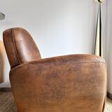 Suede club chair
