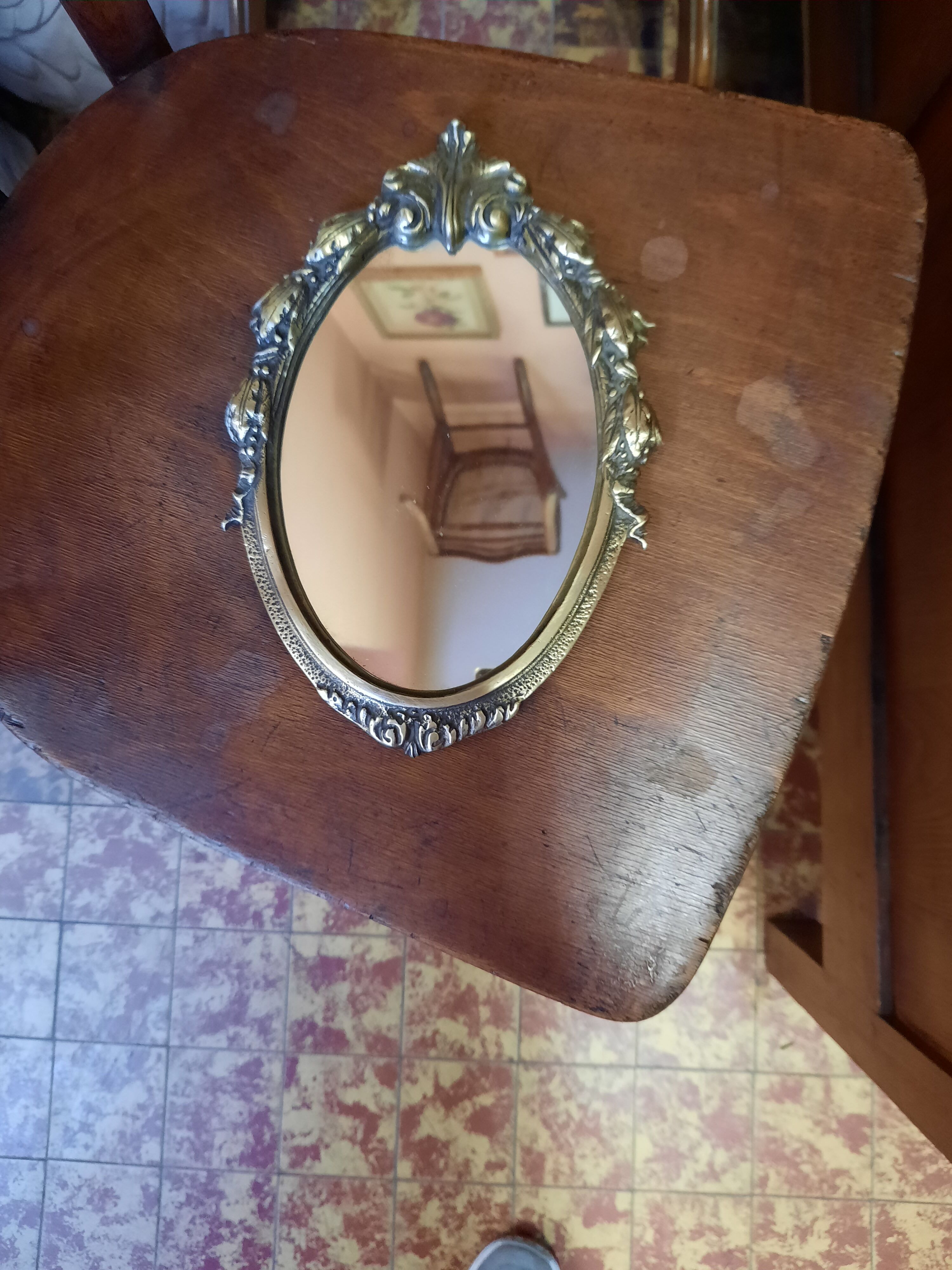 Baroque bronze mirror