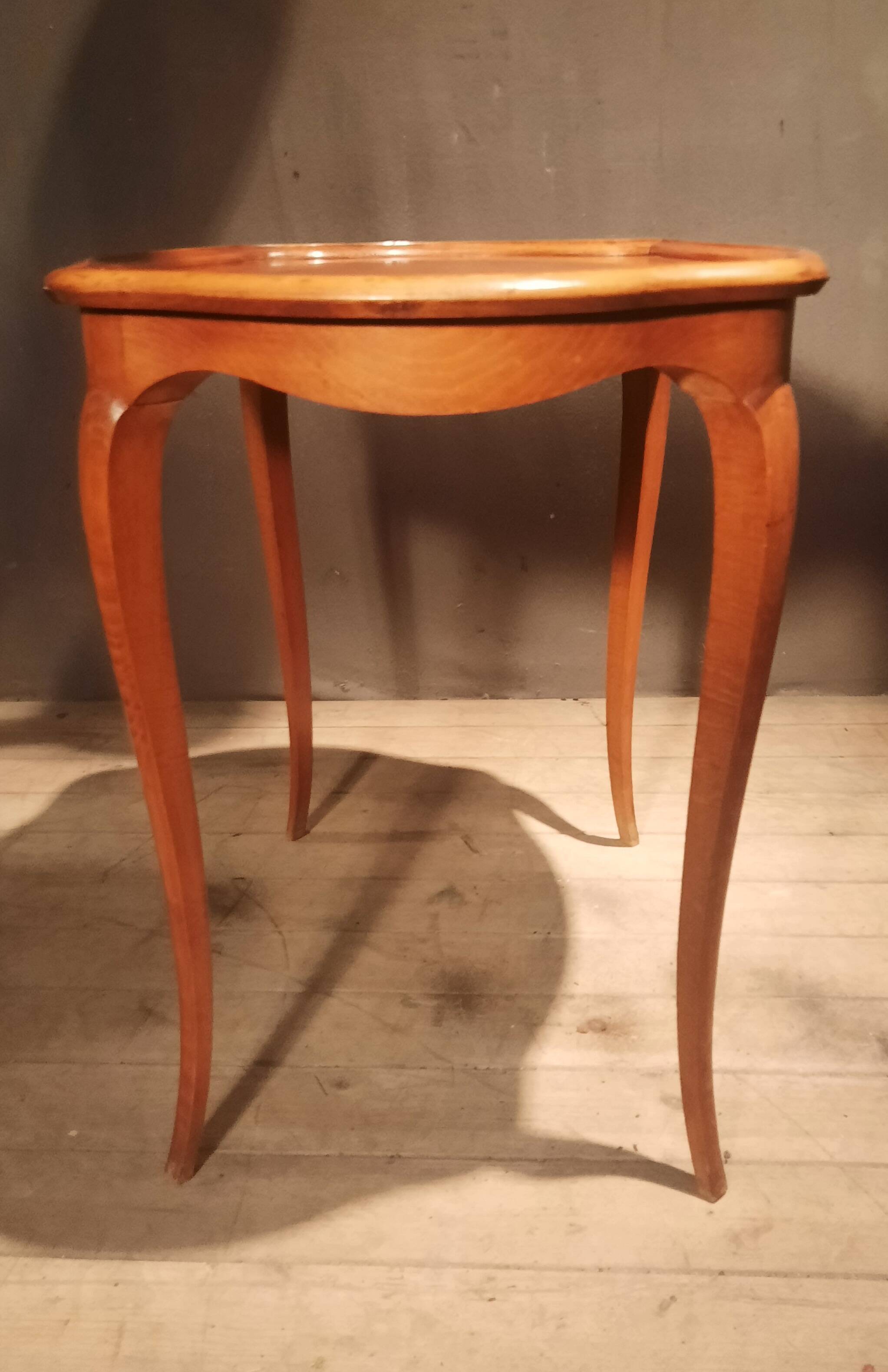 Side table in cherry wood, Louis XV style.