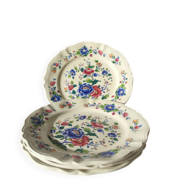 4 assiettes à dessert Sarreguemines France – modèle Touraine