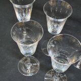 8 Fine Crystal Stemmed Glasses for Port or Liqueur - Baccarat? / Saint Louis