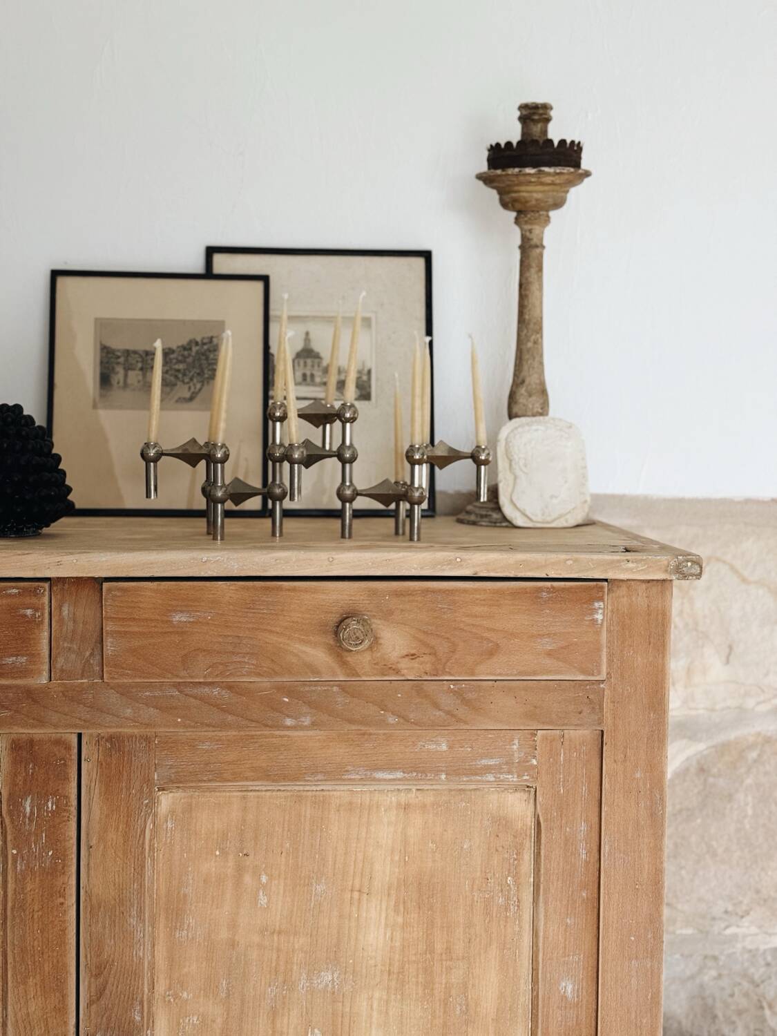 Parisian buffet in patinated wood