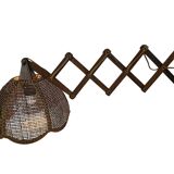 Schaarlamp - Harmonicalamp - teak - wandlamp - 60's