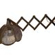 Schaarlamp - Harmonicalamp - teak - wandlamp - 60's