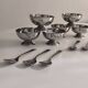 Set de 6 coupes à glace en inox vintage